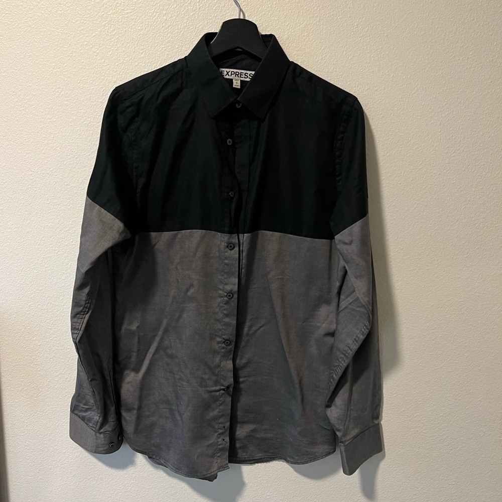 Express Men Long Sleeve Dress Shirt S